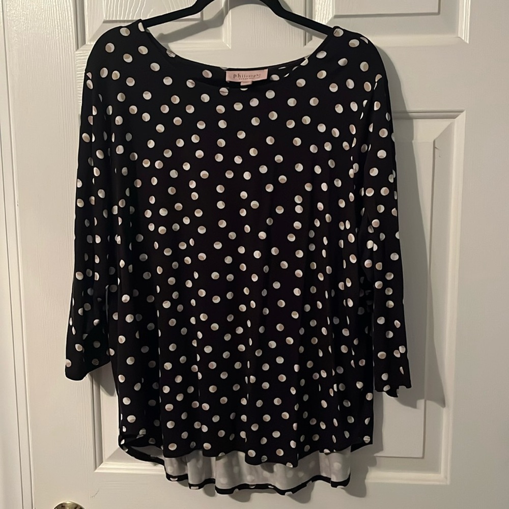 3/4 sleeve knit tunic with stretch